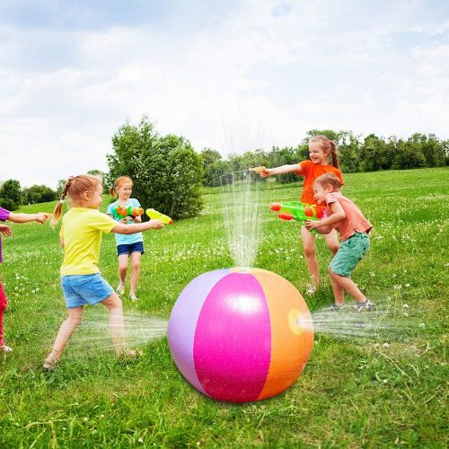  JOYIN Beach Ball Sprinkler (25” Dia. 88” Perimeter), Large Kids Water Toy for Outdoor, Yard Lawn, Swimming Pool, Beach Play