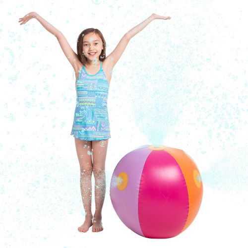  JOYIN Beach Ball Sprinkler (25” Dia. 88” Perimeter), Large Kids Water Toy for Outdoor, Yard Lawn, Swimming Pool, Beach Play