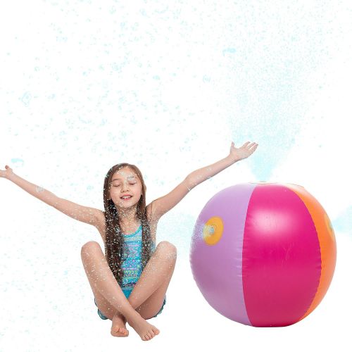  JOYIN Beach Ball Sprinkler (25” Dia. 88” Perimeter), Large Kids Water Toy for Outdoor, Yard Lawn, Swimming Pool, Beach Play