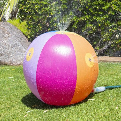  JOYIN Beach Ball Sprinkler (25” Dia. 88” Perimeter), Large Kids Water Toy for Outdoor, Yard Lawn, Swimming Pool, Beach Play