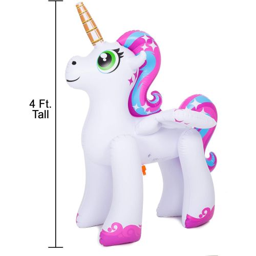  JOYIN Inflatable Unicorn Yard Sprinkler, Alicorn/ Pegasus Lawn Sprinkler for Kids (4 Feet)