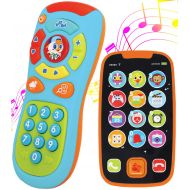 JOYIN My Learning Remote and Phone Bundle with Music, Fun, Smartphone Toys for Baby, Infants, Kids, Boys or Girls Birthday Gifts, Holiday Stocking Stuffers Present