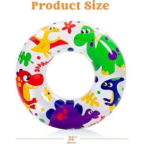  JOYIN 3 Pack Pool Floats, Pool Tube for Kids Swim Rings Inflatable Tubes, Unicorn Sea Animal Tubes Floatie Ring Water Toys for Swimming Pool, Summer Beach Party