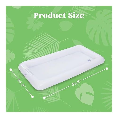  JOYIN 3-Pack Inflatable Serving Bars Cooler - Inflatable Cooler Ice Buffet Salad Serving Trays with Drain Plug, Food Drink Holder for Indoor Outdoor Summer Picnic Beach Pool Luau Party