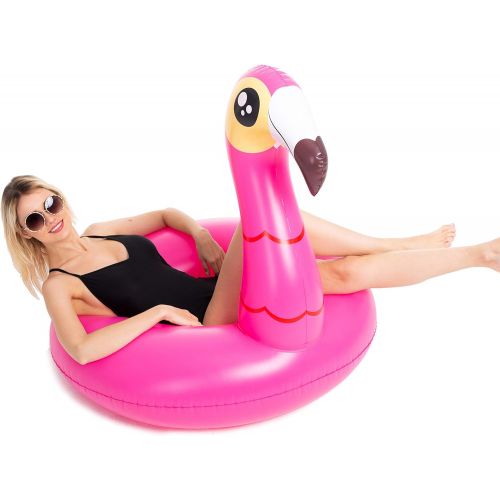  [아마존 핫딜]  [아마존핫딜]JOYIN Inflatable Flamingo and Unicorn Pool Float 2 Pack, Fun Beach Floaties, Swim Party Toys, Summer Pool Raft Lounger for Adults & Kids (Inflates to Over 4ft. Wide)