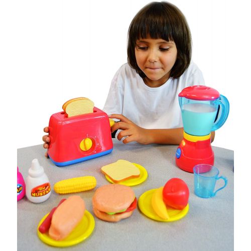  [아마존 핫딜] JOYIN Assorted Kitchen Appliance Toys with Mixer, Blender and Toaster Play Kitchen Accessories