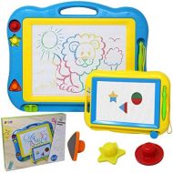 [아마존베스트]2 Magna Doodle Boards with Multi-Colors Drawing Screens, 13” x 17” Erasable Magnetic Drawing Sketch Board for Toddler Painting, Travel Gaming Pad Toy, Birthday Gift Present, Easter