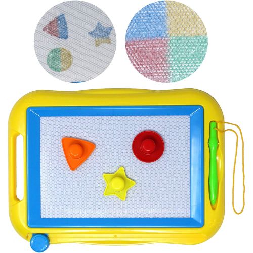  [아마존베스트]2 Magna Doodle Boards with Multi-Colors Drawing Screens, 13” x 17” Erasable Magnetic Drawing Sketch Board for Toddler Painting, Travel Gaming Pad Toy, Birthday Gift Present, Easter