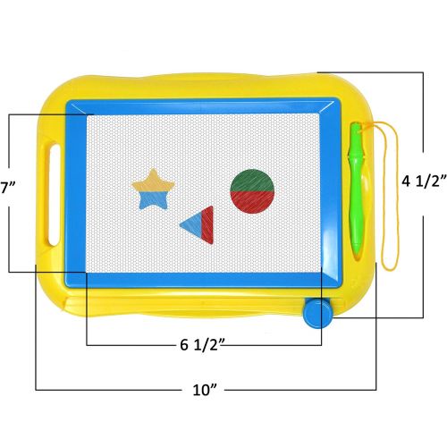  [아마존베스트]2 Magna Doodle Boards with Multi-Colors Drawing Screens, 13” x 17” Erasable Magnetic Drawing Sketch Board for Toddler Painting, Travel Gaming Pad Toy, Birthday Gift Present, Easter