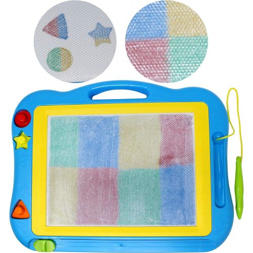  [아마존베스트]2 Magna Doodle Boards with Multi-Colors Drawing Screens, 13” x 17” Erasable Magnetic Drawing Sketch Board for Toddler Painting, Travel Gaming Pad Toy, Birthday Gift Present, Easter