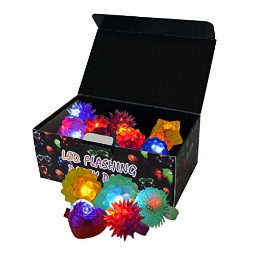  [아마존 핫딜]  [아마존핫딜]JOYIN 60 LED Spielwaren Party Zubehoer Mitgebsel fuer Kinder Kindergeburtstag Gastgeschenke -44 LED Fingerlicht Fingerring Leuchtringe 12 LED Blinkend Ringe und 4 LED Brille