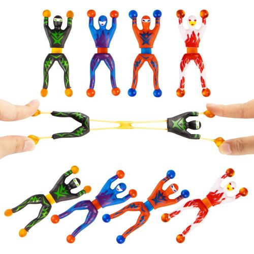  JOYIN 28 Packs Valentines Day Gifts Cards with Sticky Wall Climbing Men Ninja Set, Wall Climbers Stress Relief Tricky Toys for Kids Party Favor, Classroom Exchange Prizes, Valentine Gree