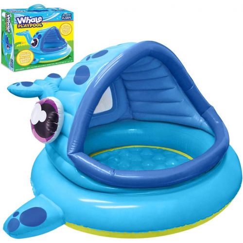  JOYIN Whale Baby Shade Beach Tent Kiddie Pool Play Tent (54 x 56 x 28) for Summer Blow Up Pool, Swim Party Toys, Infants and Young Fun Beach Lounge Pit.