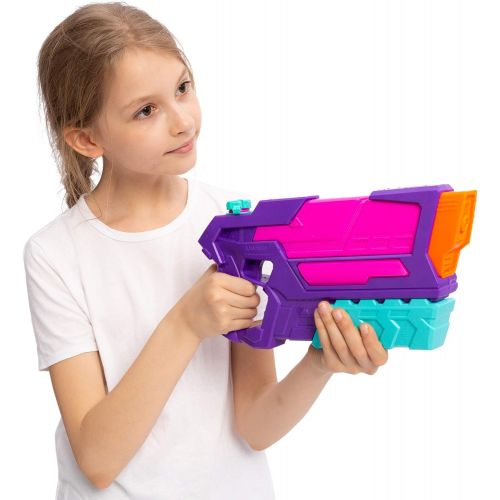  JOYIN Pink Aqua Phaser High Capacity Purple Water Gun Super Water Soaker Blaster Squirt Toy Swimming Pool Beach Sand Water Fighting Toy