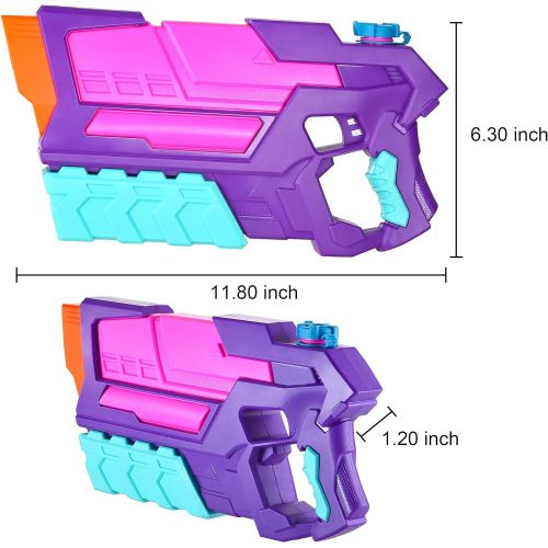  JOYIN Pink Aqua Phaser High Capacity Purple Water Gun Super Water Soaker Blaster Squirt Toy Swimming Pool Beach Sand Water Fighting Toy