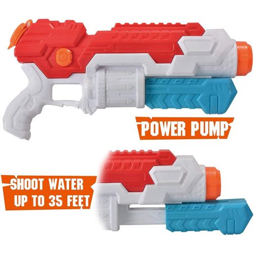  JOYIN 2 Pack Super Water Blaster Shoot Up to 36 Feet High Capacity Water Soaker Blaster Squirt Toy Water Gun Swimming Pool Beach Sand Water Fighting Toy