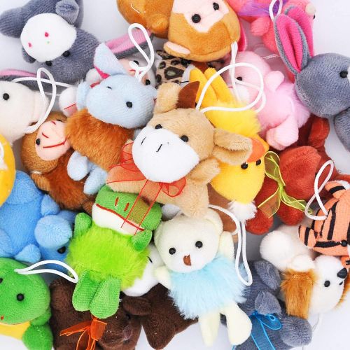  Joyin Toy 24 Pack Mini Animal Plush Toy Assortment (24 units 3 each) Kids Valentine Gift Easter Egg Filter Party Favors