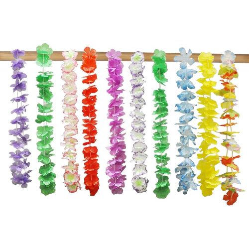  Joyin Toy 60 Counts Tropical Hawaiian Luau Flower Lei Party Favors (5 Dozen)