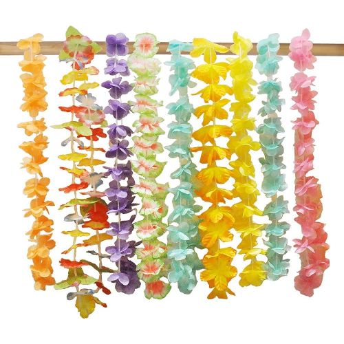  Joyin Toy 60 Counts Tropical Hawaiian Luau Flower Lei Party Favors (5 Dozen)