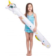 JOYIN 58 Inflatable Unicorn Noodle Pool Float  Swimming Noodle Float, Funny Inflatable Pool Toys for Kids, Unicorn Pool Noodle