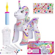 JOYIN Inflatable Unicorn Coloring Craft Toy Set for Kids Coloring Activity, Paint Your Own Unicorn Arts and Craft for Girls and Boys, Small Unicorn Toy for Christmas Gift
