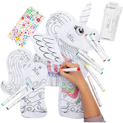 JOYIN Inflatable Unicorn Coloring Craft Toy Set for Kids Coloring Activity, Paint Your Own Unicorn Arts and Craft for Girls and Boys, Small Unicorn Toy for Christmas Gift
