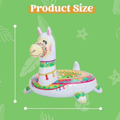  JOYIN Inflatable Llama Pool Float 43.5”, Pool Tubes, Fun Beach Floaties, Summer Pool Raft Lounger, Swim Party Toys, Swimming Pool Party Decorations for Kids & Adults