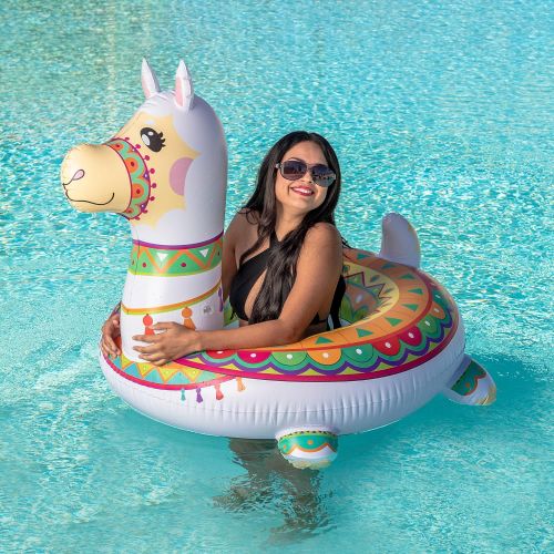  JOYIN Inflatable Llama Pool Float 43.5”, Pool Tubes, Fun Beach Floaties, Summer Pool Raft Lounger, Swim Party Toys, Swimming Pool Party Decorations for Kids & Adults