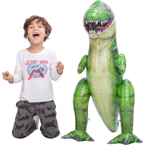  JOYIN 37” T-Rex Dinosaur Inflatable, Tyrannosaurus Rex Inflatable Dinosaur Toy for Pool Party Decorations, Dinosaur Birthday Party Gift for Kids and Adults