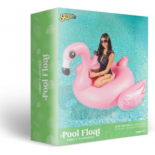  JOYIN Giant Inflatable Luxurious Flamingo Pool Float, Fun Beach Floaties, Swim Party Toys, Pool Island, Summer Pool Raft Lounge for Adults & Kids