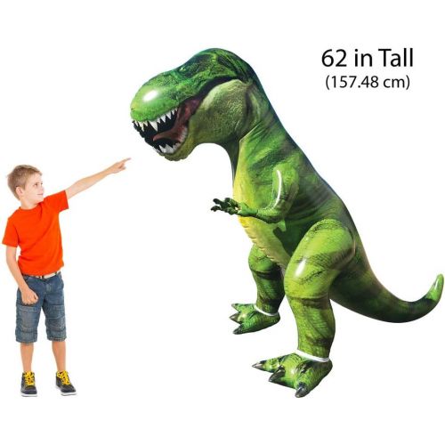  JOYIN Giant T-Rex Dinosaur Inflatable for Pool Party Decorations, Birthday Party Gift for Kids and Adults (Over 5Ft. Tall)