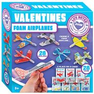 JOYIN 28 Pack Valentines Day Gifts Cards, Valentines Greeting Cards for Kids with Foam Airplanes Valentine Classroom Exchange Party Favor Toy
