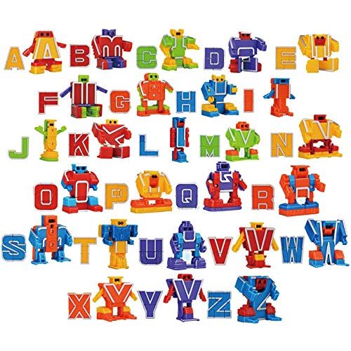  JOYIN Alphabet Robot Action Figure Toys for Kids ABC Learning, Birthday Party, School Classroom Rewards, Carnival Prizes, Pre-School Education Toy, Easter Basket Stuffers, Christma