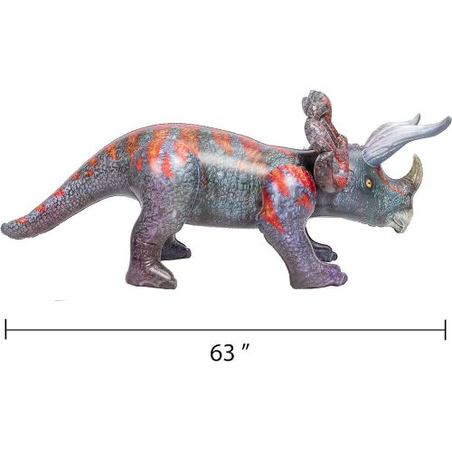  JOYIN 63 Triceratops Inflatable Dinosaur Toy for Pool Party Decorations, Birthday Party Gift, Gift for Kids and Adults