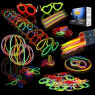 JOYIN Glow Sticks Bulk 200 8 Glowsticks (Total 456 PCs 7 Colors); Bracelets Glow Necklaces Glow-in-The-Dark Light-up July 4th Christmas Halloween Party Supplies Pack, Football Part