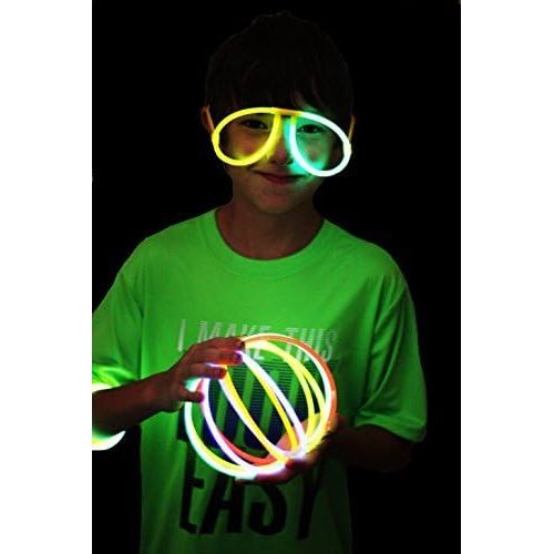  JOYIN Glow Sticks Bulk 200 8 Glowsticks (Total 456 PCs 7 Colors); Bracelets Glow Necklaces Glow-in-The-Dark Light-up July 4th Christmas Halloween Party Supplies Pack, Football Part