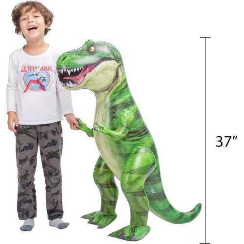  JOYIN 37” T-Rex Dinosaur Inflatable, Tyrannosaurus Rex Inflatable Dinosaur Toy for Pool Party Decorations, Dinosaur Birthday Party Gift for Kids and Adults