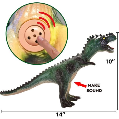  JOYIN 6 Pack 12’’ to 14’’ Educational Realistic Dinosaur Figures with Dinosaur Booklet