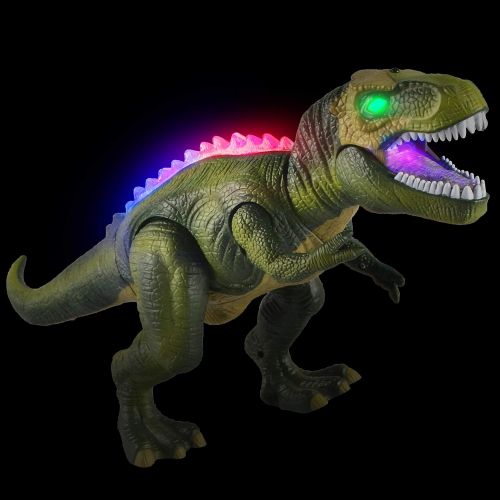  JOYIN LED Light Up Remote Control Dinosaur Walking and Roaring Realistic T-Rex Dinosaur Toys with Glowing Eyes, Walking Movement, Shaking Head for Toddlers Boys Girls