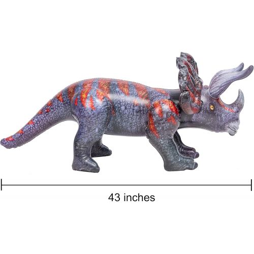  JOYIN 43 Triceratops Inflatable Dinosaur Toy for Pool Party Decorations, Birthday Party Gift, Christmas Gift for Kids and Adults