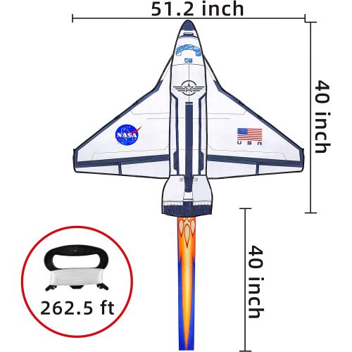  JOYIN Spaceship Kite Easy to Fly Huge Kites for Kids and Adults with 262.5 ft Kite String, Large Beach Kite for Outdoor Games and Activities