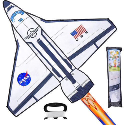  JOYIN Spaceship Kite Easy to Fly Huge Kites for Kids and Adults with 262.5 ft Kite String, Large Beach Kite for Outdoor Games and Activities
