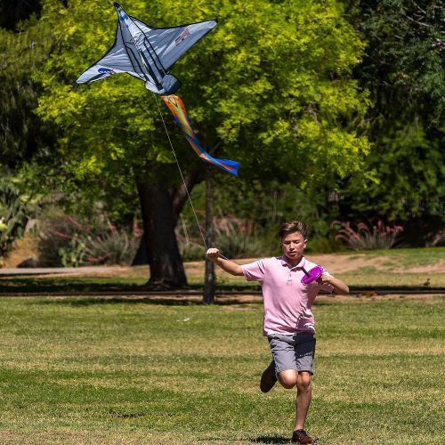  JOYIN Spaceship Kite Easy to Fly Huge Kites for Kids and Adults with 262.5 ft Kite String, Large Beach Kite for Outdoor Games and Activities