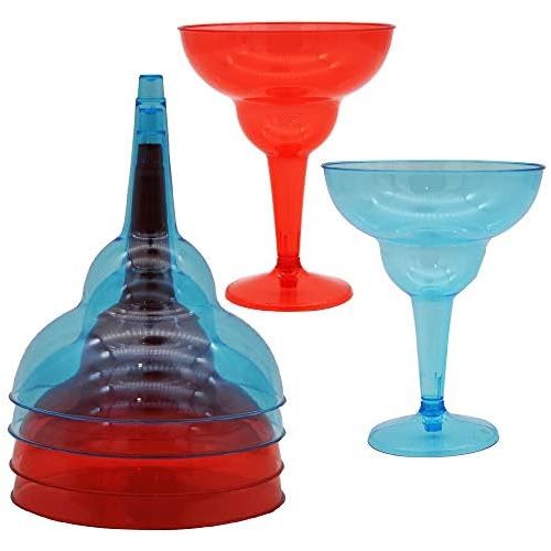  [아마존베스트]JOYIN 36 Packs Plastic Margarita Glasses Cups 12 oz Disposable Cinco De Mayo Fiesta Party Decoration for Fun Taco Party Supplies, Neon Cocktail Cups, Mexican Theme for Carnivals, D