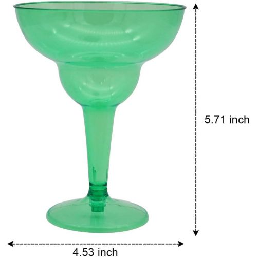  [아마존베스트]JOYIN 36 Packs Plastic Margarita Glasses Cups 12 oz Disposable Cinco De Mayo Fiesta Party Decoration for Fun Taco Party Supplies, Neon Cocktail Cups, Mexican Theme for Carnivals, D