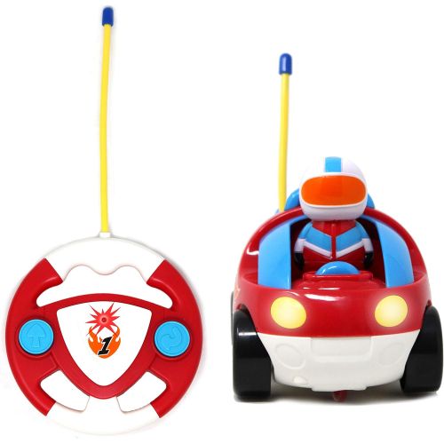  [아마존베스트]JOYIN 2 Pack Cartoon RC Race Car Radio Remote Control with Music & Sound Toy for Baby, Toddler, Children Cars, School Classroom Prize, 2 Year Old Easter Basket Stuffer Fillers, Christmas