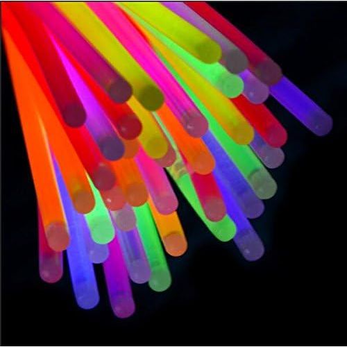  [아마존베스트]JOYIN 300 Pack Glow Sticks with 100 22” Necklaces + 200 8” Bracelets Connector Included; Glow in the Dark Halloween Party Bulk Supplies, New Year Eve Party, Neon Light Up Accessories for