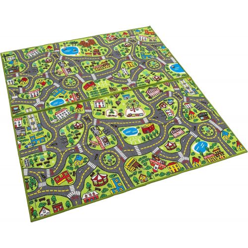  [아마존베스트]JOYIN 2 Pack Playmat City Life Carpet Playmat for Kids Age 3+, Jumbo Play Room Rug, City Pretend Play