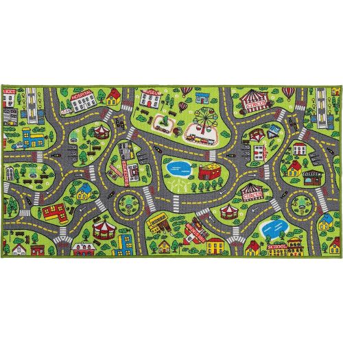  [아마존베스트]JOYIN 2 Pack Playmat City Life Carpet Playmat for Kids Age 3+, Jumbo Play Room Rug, City Pretend Play