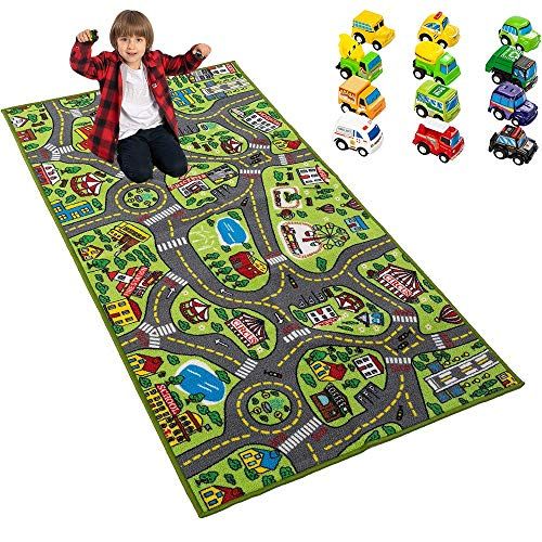  [아마존베스트]JOYIN Playmat City Life Carpet Playmat w/Cars Kids